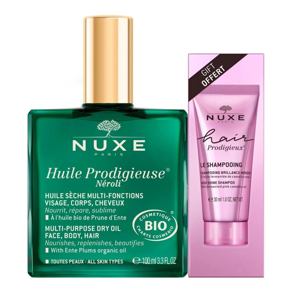 Nuxe Prodigieuse Huile Neroli 100ml  + Of Ch 100ml