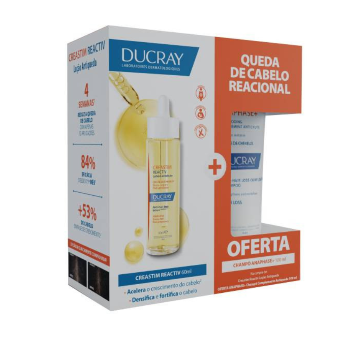 Ducray Capilares Creastim Reactiv Loção 60ml Of Anaphase Champô 100ml