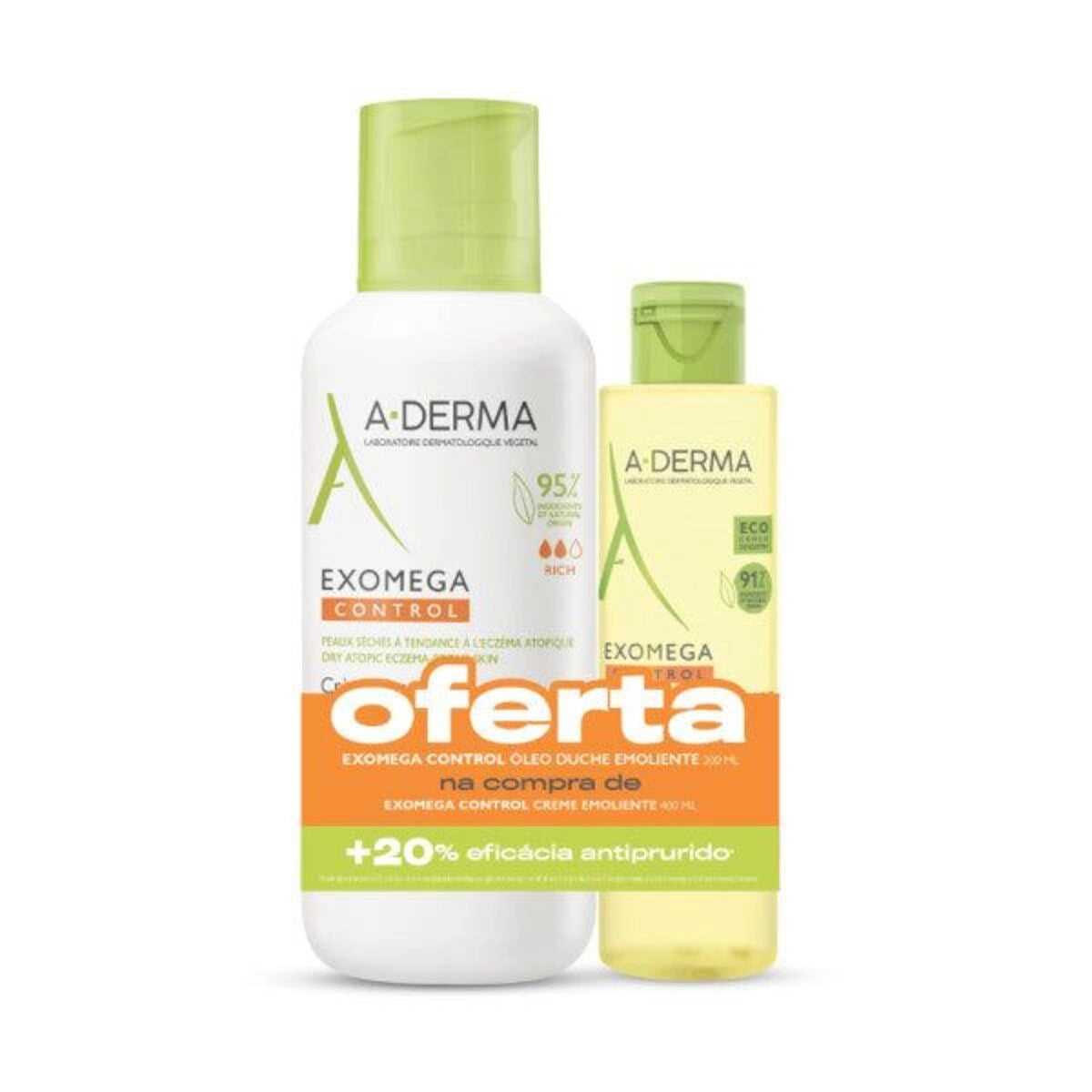 A-Derma Exomega Control Creme Emoliente 400ml+Of Oleo 200