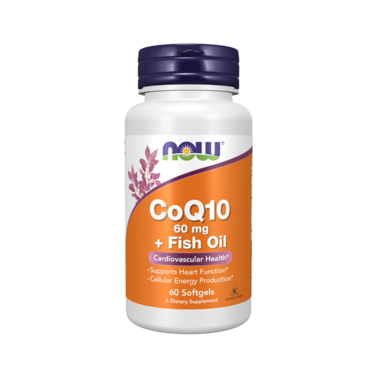 NOW CO-ENZYME Q10 COM OMEGA 3 - 60 MG 60 caps