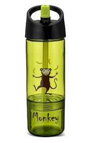 Tutete Garrafa Tritan 2 em 1 Monkey Lime