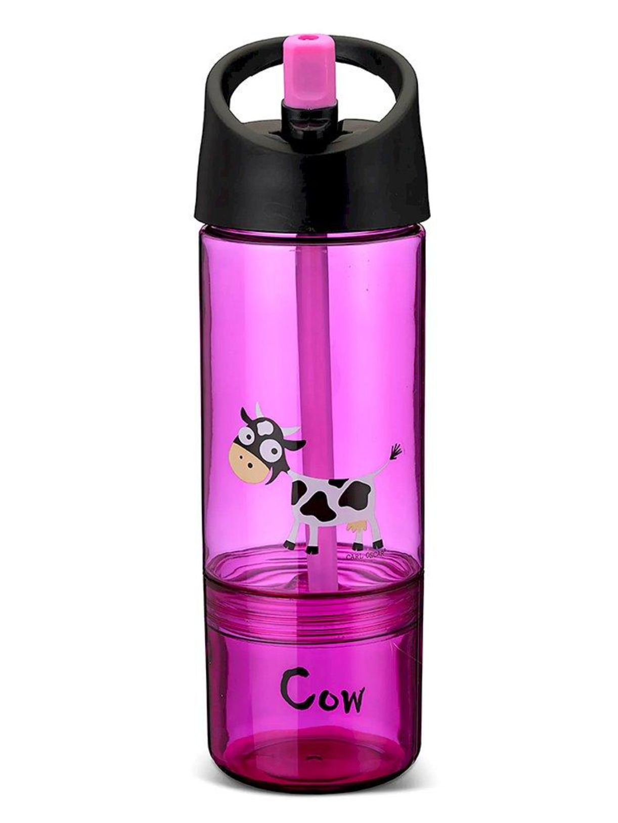 Tutete Garrafa Tritan 2 em 1 Vaca Roxa