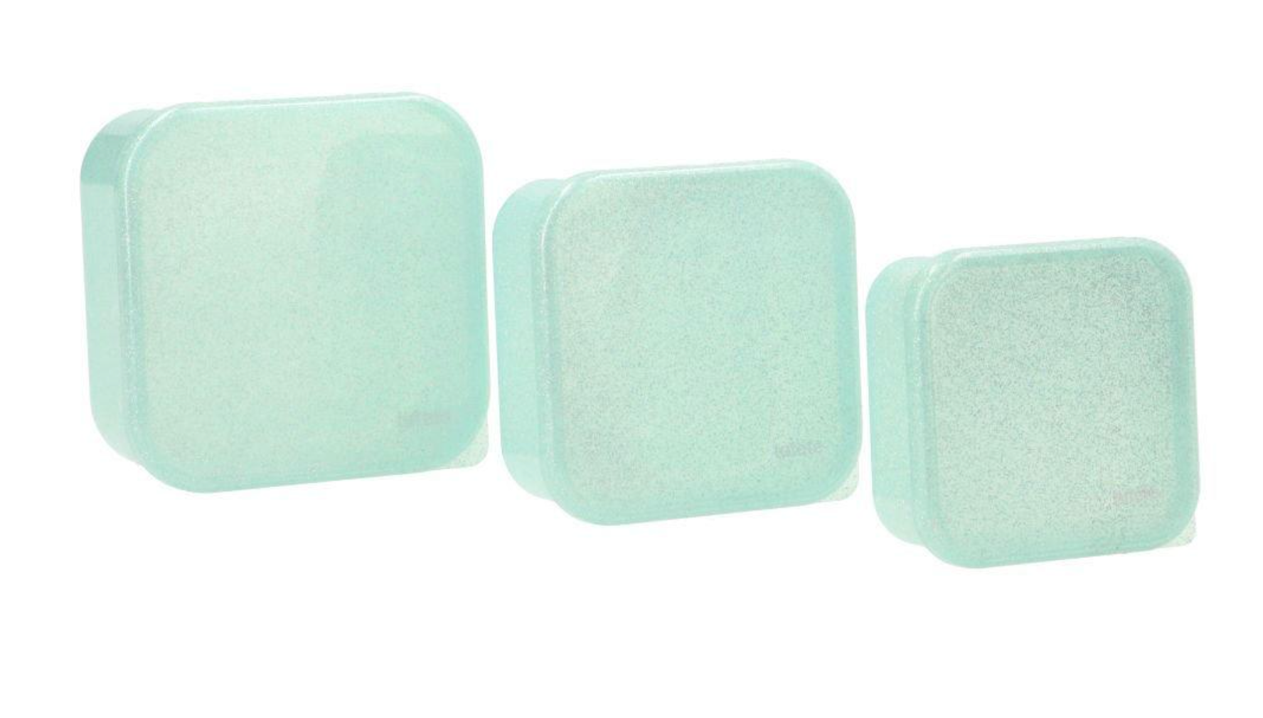 Tutete lancheiras 3x Aqua Glitter Turquesa