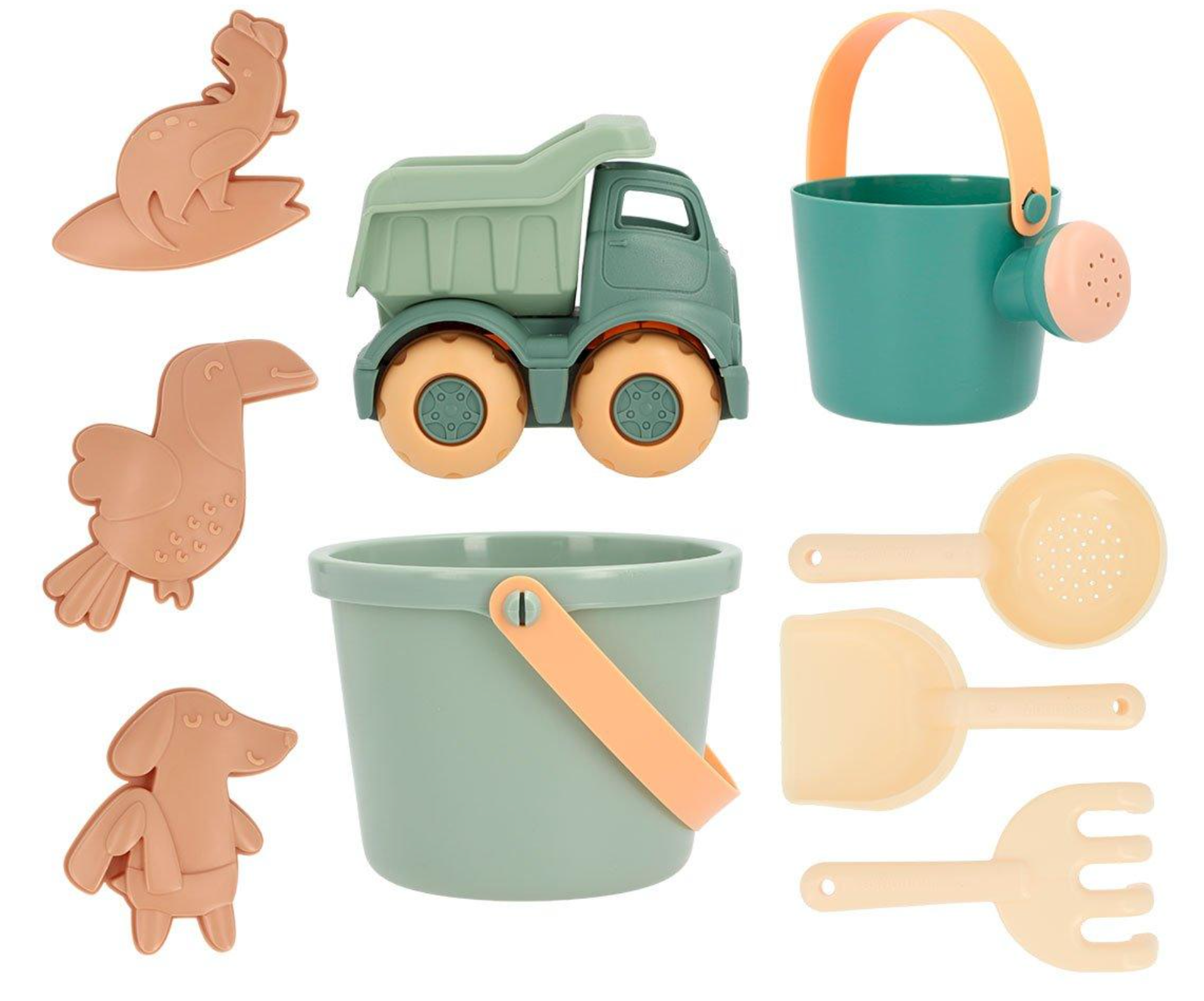 Tutete Set Brinquedos de Praia Balde Sea Green