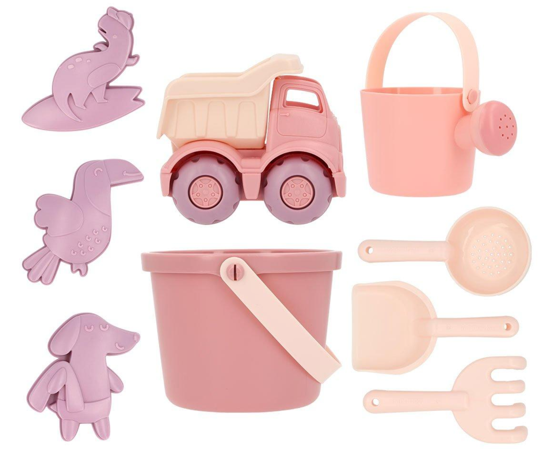 Tutete Set Brinquedos de Praia Balde Old Rose