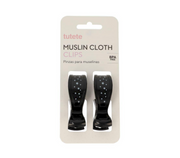 Tutete 2 Pinças Musselina Preta