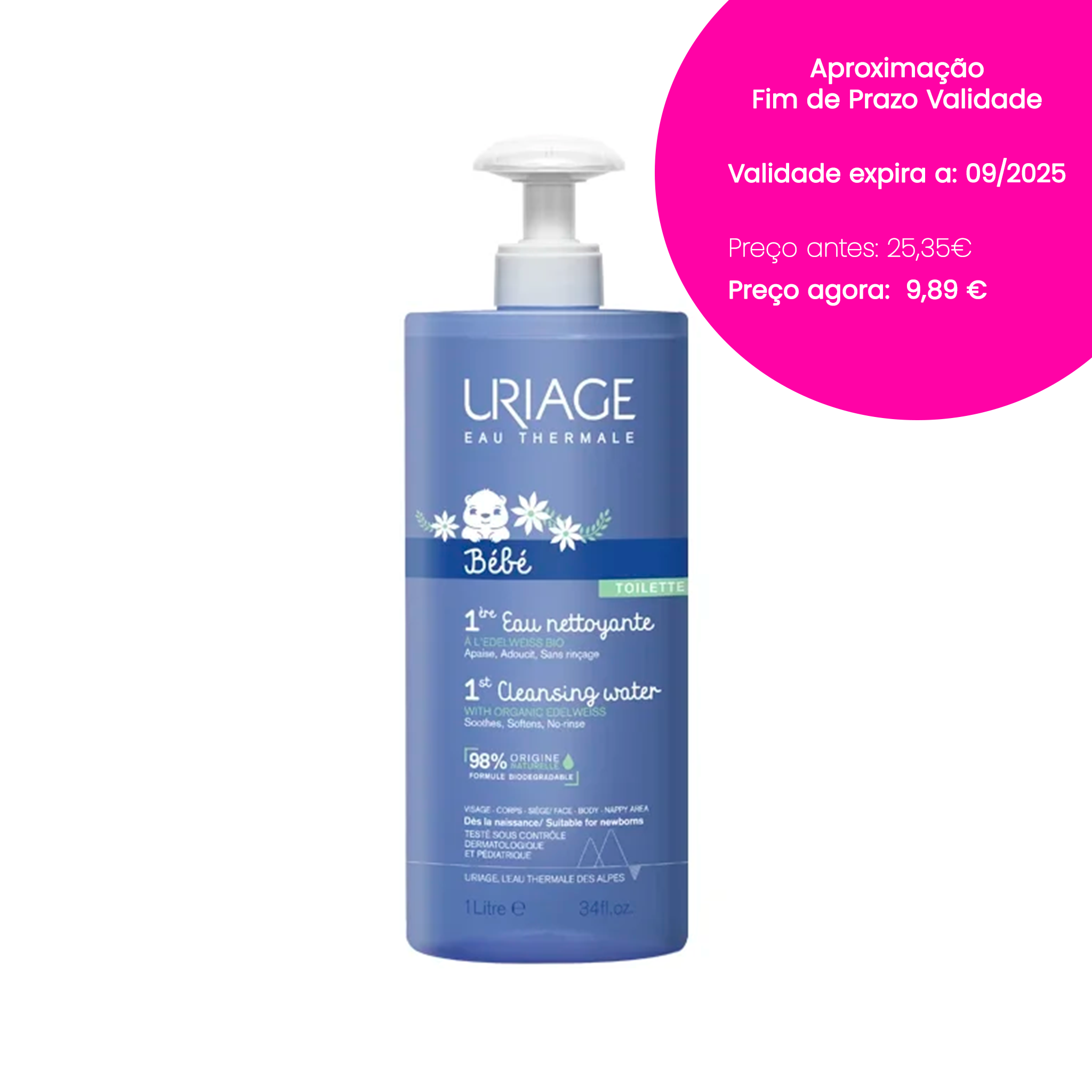 Uriage Bebe 1º Água Limpeza 1L