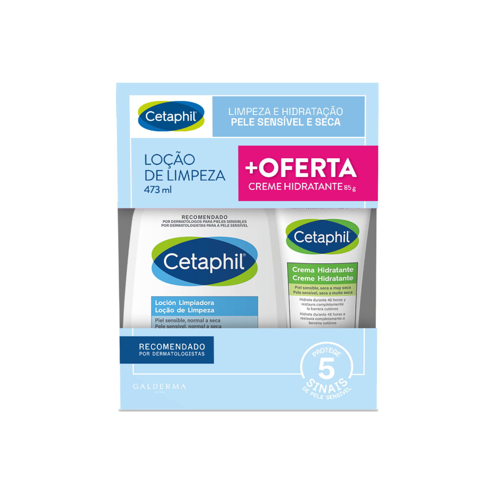 Cetaphil Lóção de Limpeza com Oferta de Creme Hidratante