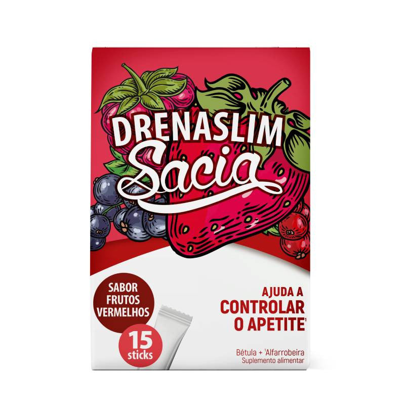 Drenaslim Sacia Sticks Frutos Verm X15 para quem procura reduzir a saciedade