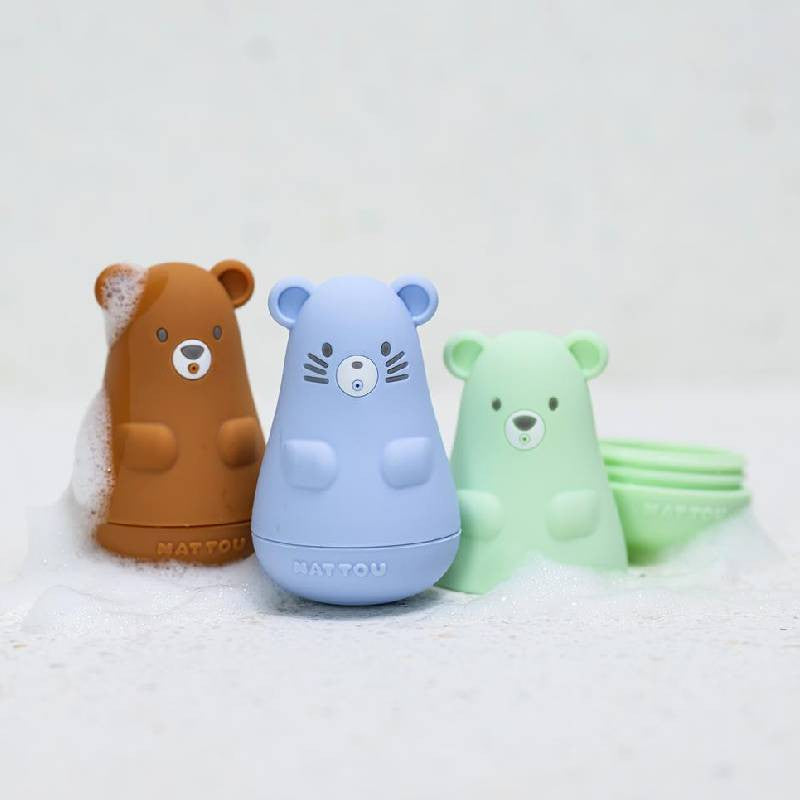 Bonecos de banho azul para crianças