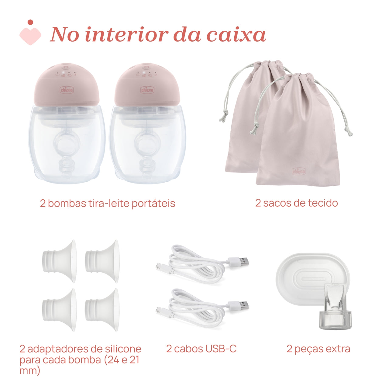 Chicco Bomba Tira Leite Dupla Portátil