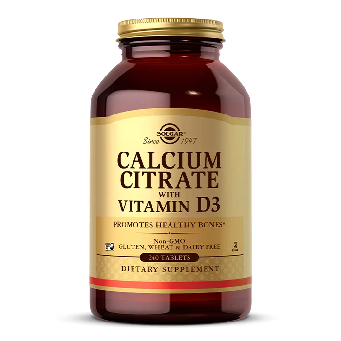 Solgar Citrato de Cálcio + Vitamina D3 240 Comprimidos