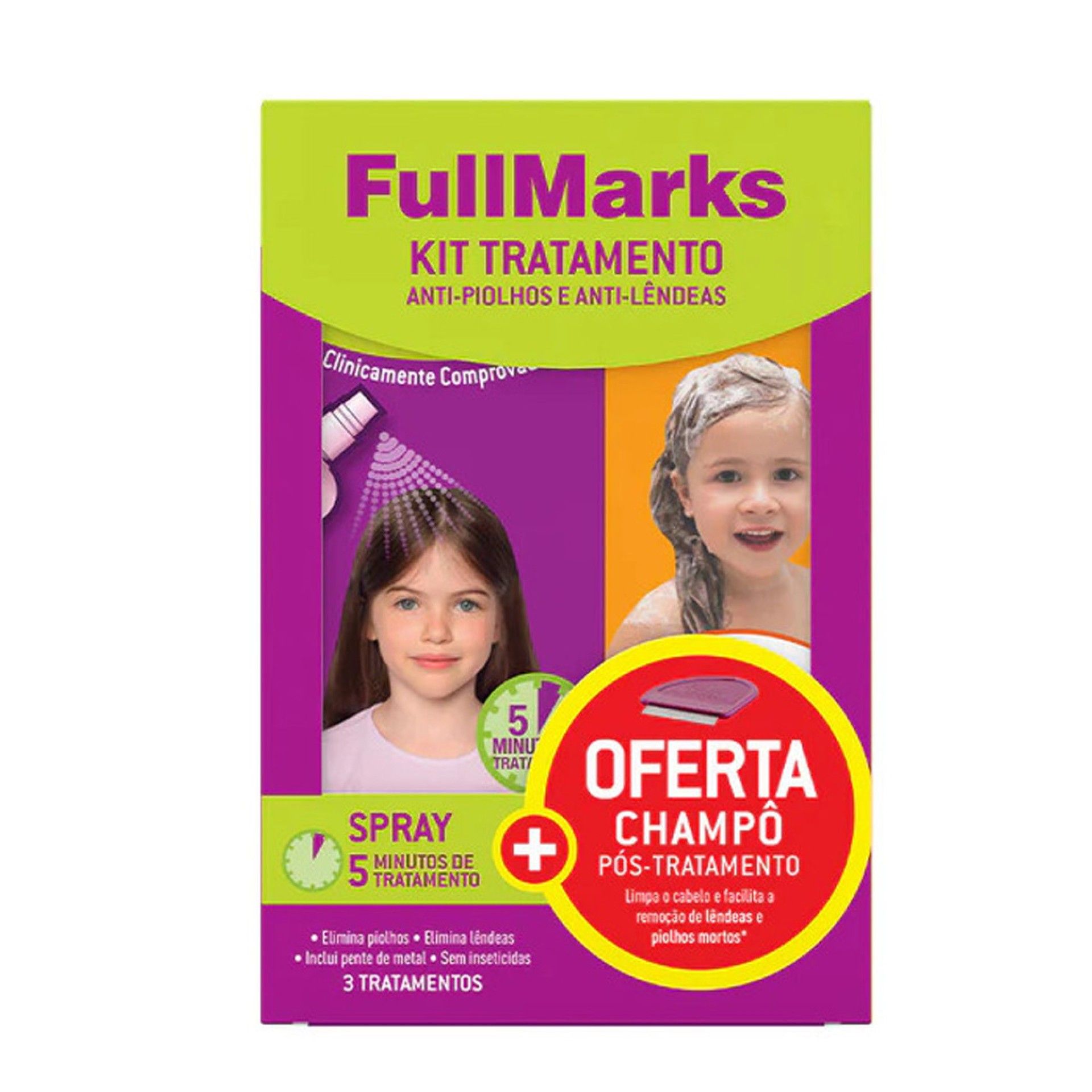 FullMarks Spray Anti-Piolhos 150ml + Champô Pós-Tratamento 150ml