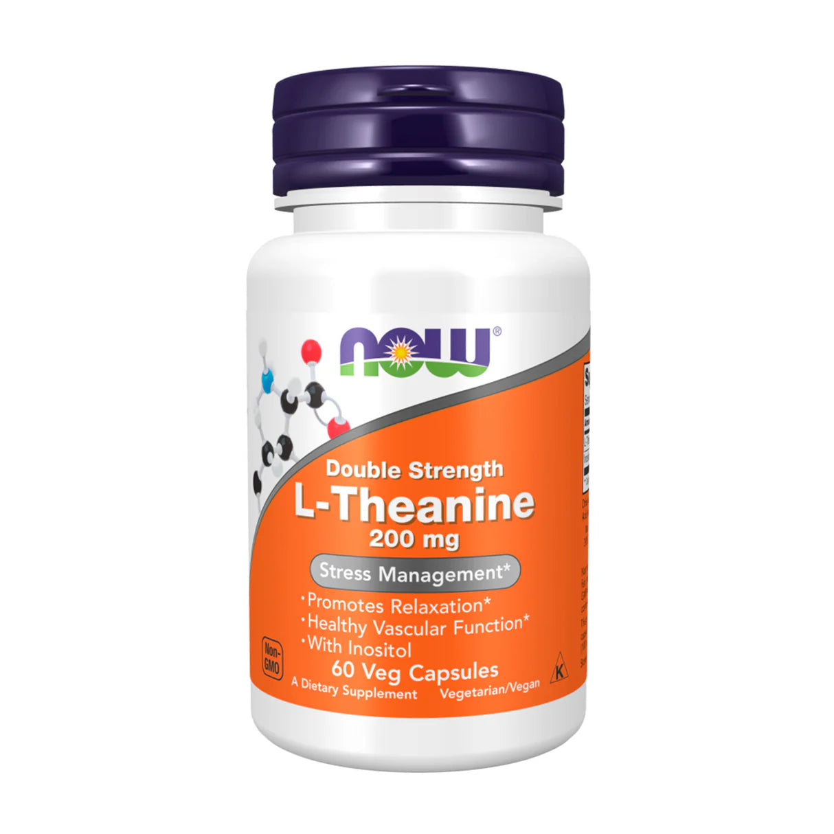 NOW L-Theanina Double Strength 200mg 60 cápsulas