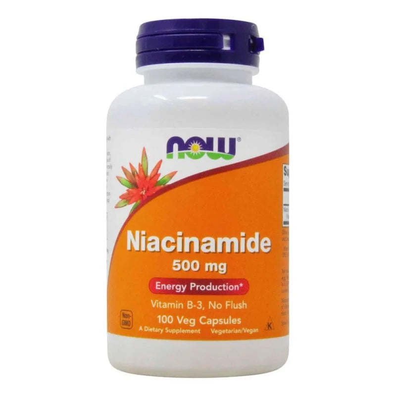 NOW Niacinamida 500mg (Vit B-3) 100 Cápsulas