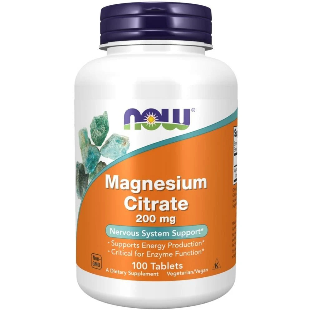 NOW Magnesium Citrate 200mg 100 Comprimidos