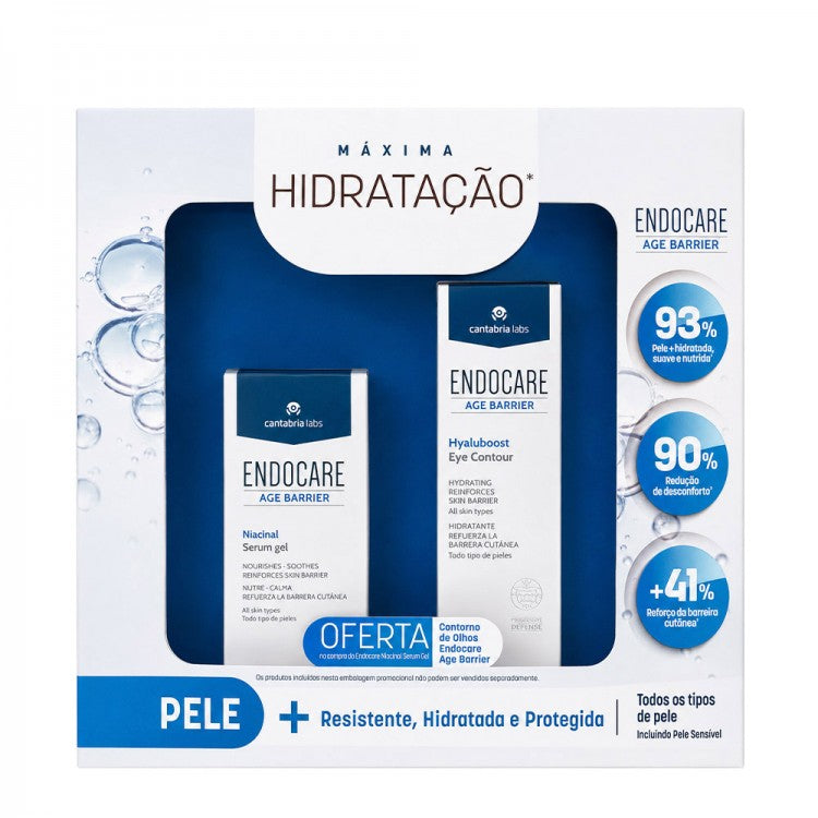 Endocare Coffret Age Barrier Niacinamide Serum + Contorno Olhos Hyaluboost