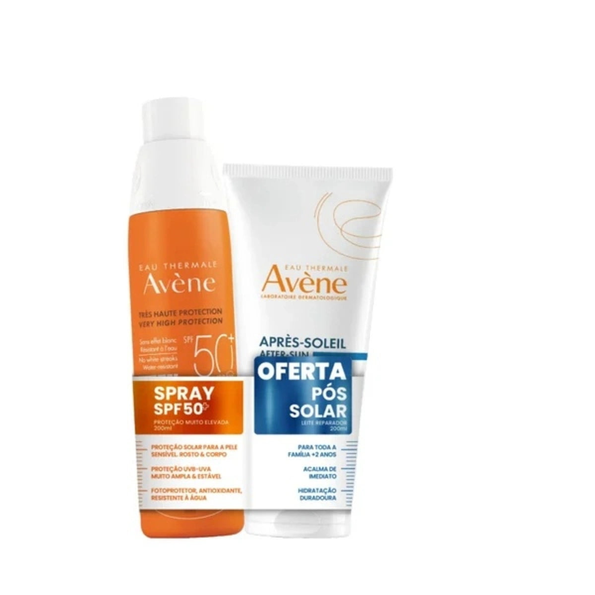 Avene Solar Spray 50+ Oferta leite Pos Solar 200