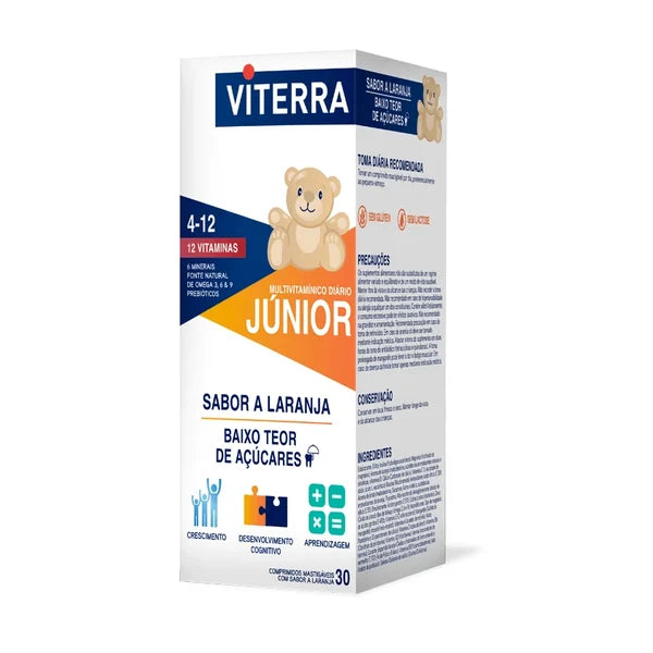 Viterra Junior Comprimidos Mastigáveis Laranja 30 Comprimidos