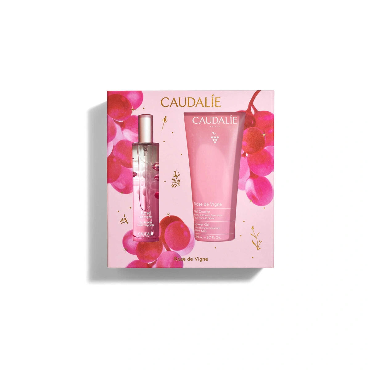 Caudalie Rose de Vigne Coffret Eau Fraîche 50ml + Gel Duche 200ml