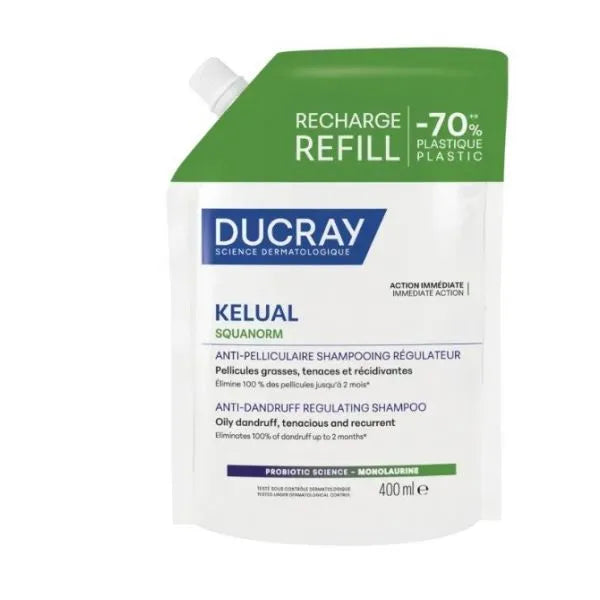 Ducray Kelual Squanorm Champô Caspa Oleosa Recarga 400ml