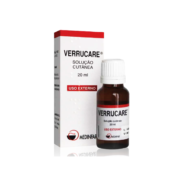Verrucare , 5 mg/ml + 100 mg/ml Frasco 20ml Solução Cutânea