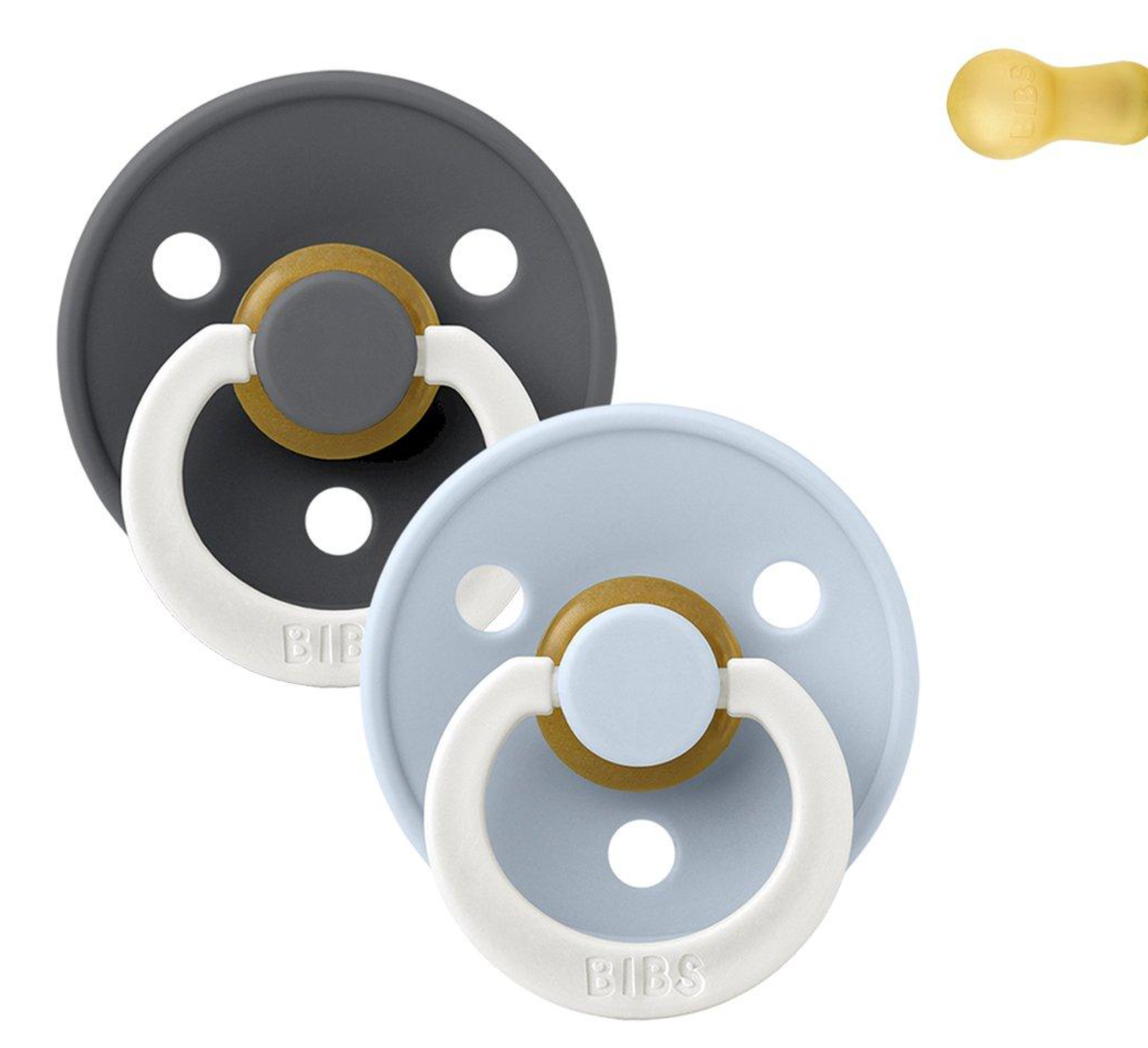 Tutete BIBS Color Nocturna Iron/Baby Blue 0-6M 2x