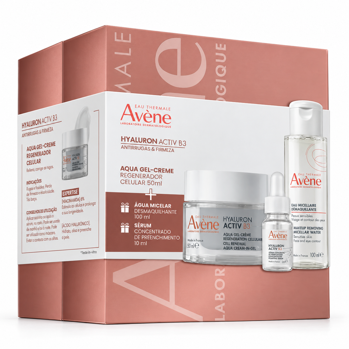 Avène Coffret Hyaluron Activ B3 Gel-Creme 50ml + Sérum 10ml + Água Termal 100ml