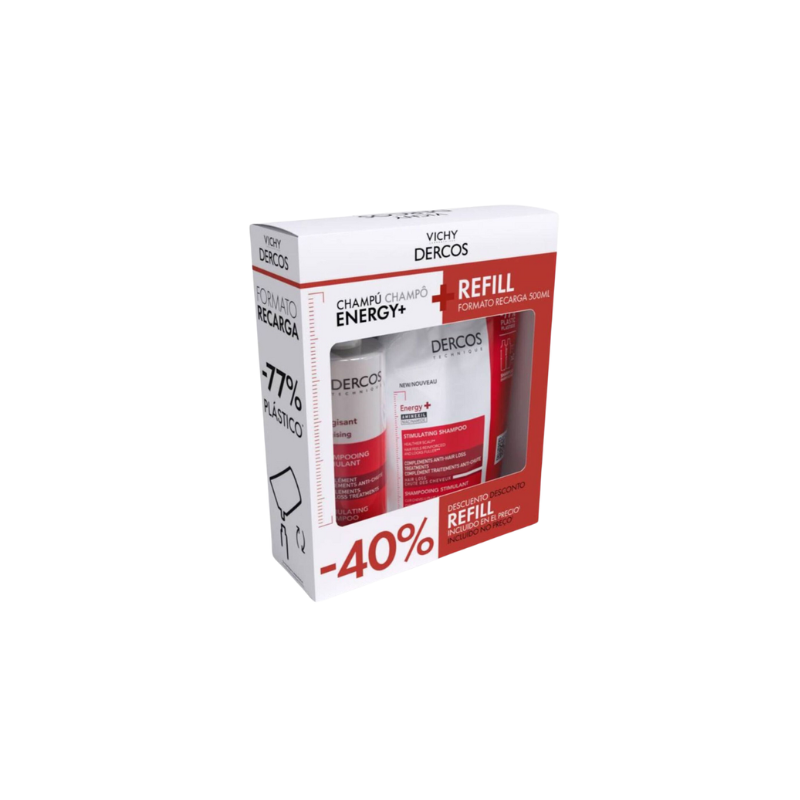 Dercos Estimulant  Champú 400ml+Refill500ml -40% 25
