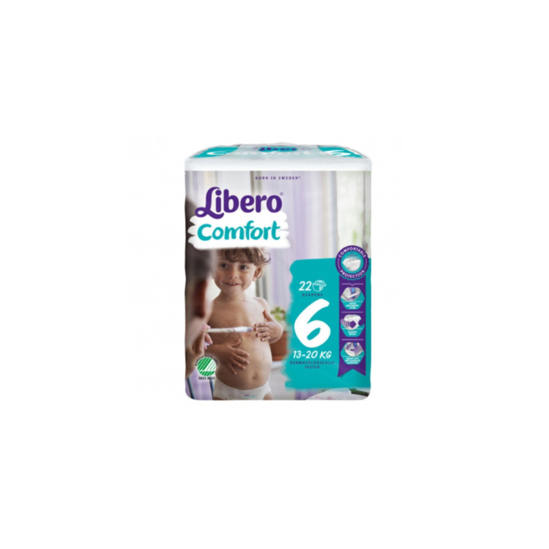 Libero Comfort Fit Fralda 6 (13/20 Kg) X 22