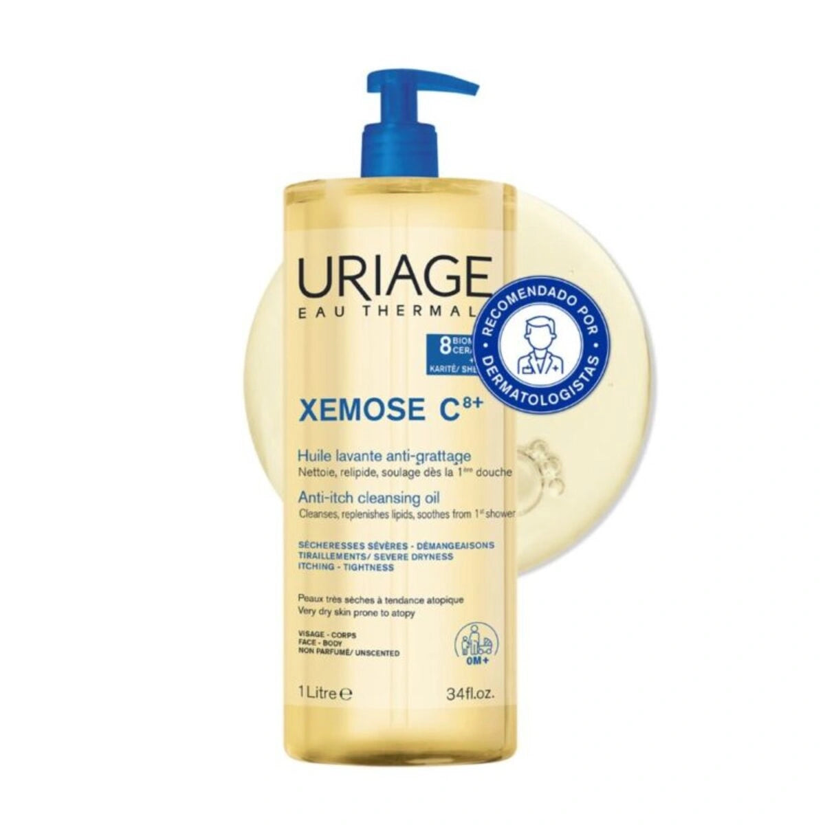 Uriage Xémose C8+ Óleo Lavante Apaziguante 1000ml