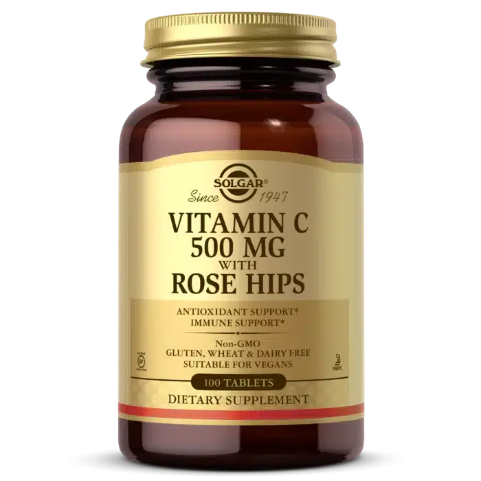 Solgar Vitamina C 500mg Rose Hips 100 Cápsulas