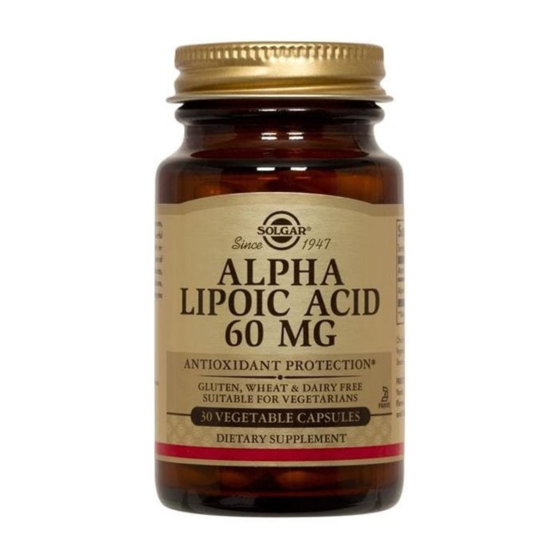 Solgar Acido Alpha Lipoico 60mg 30 Cápsulas