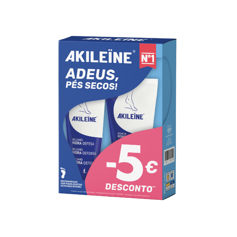 Akileine Hydra-Defense Bálsamo 125ml + Creme Esfoliante 75ml