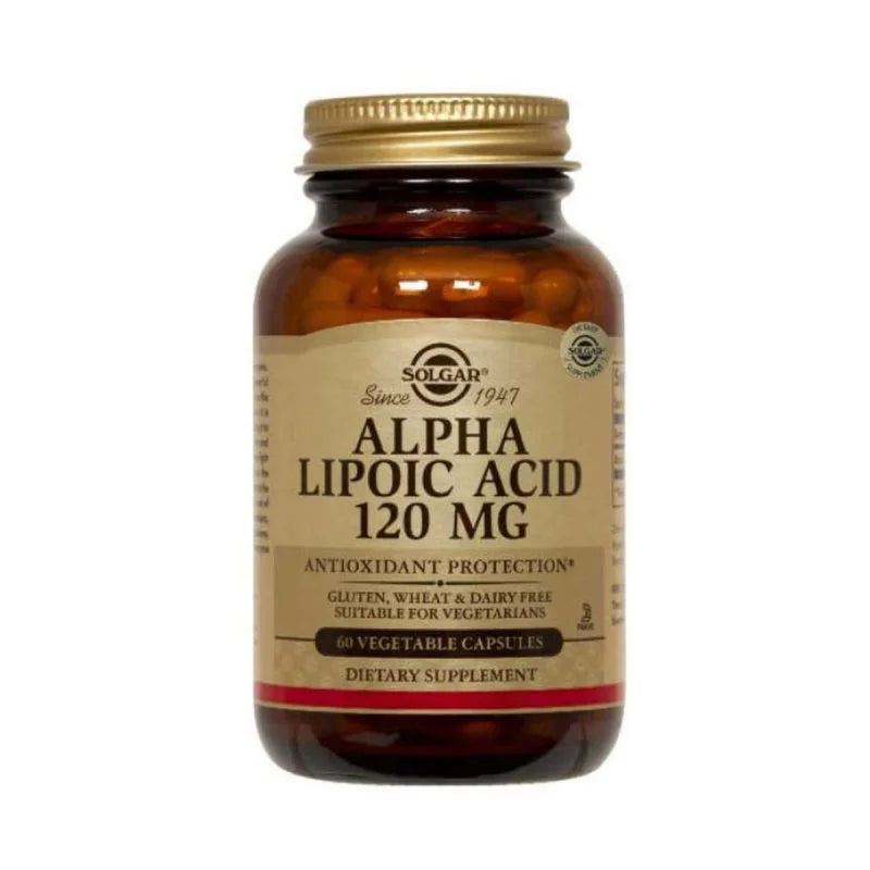 Solgar Ácido Alfa-Lipóico 120mg 60 Cápsulas