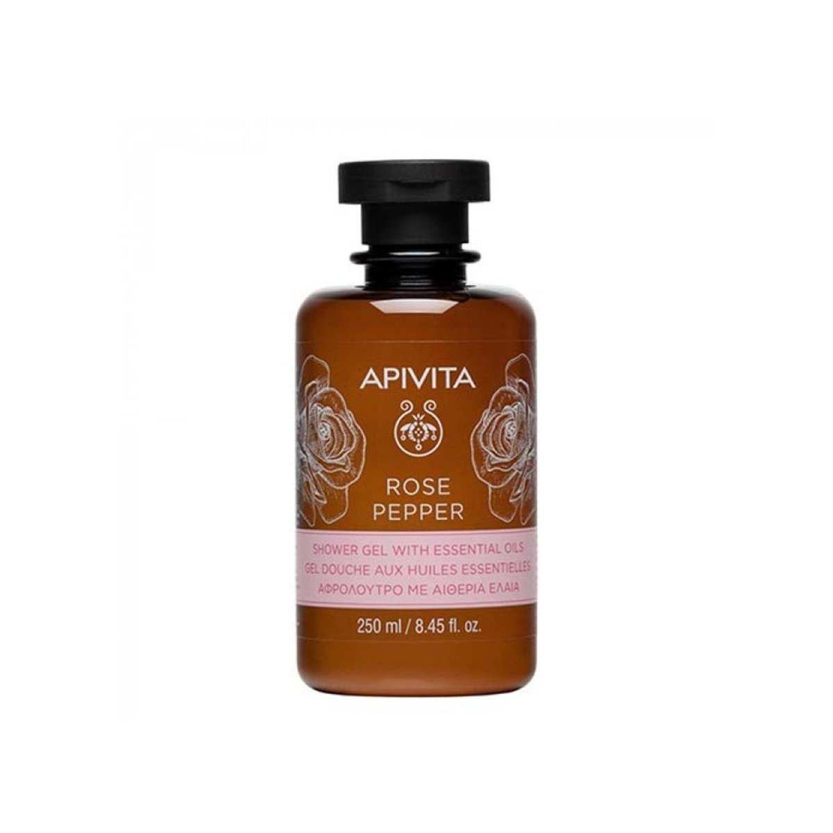 APIVITA Rose Pepper Shower Gel with Essential Oils 250ml