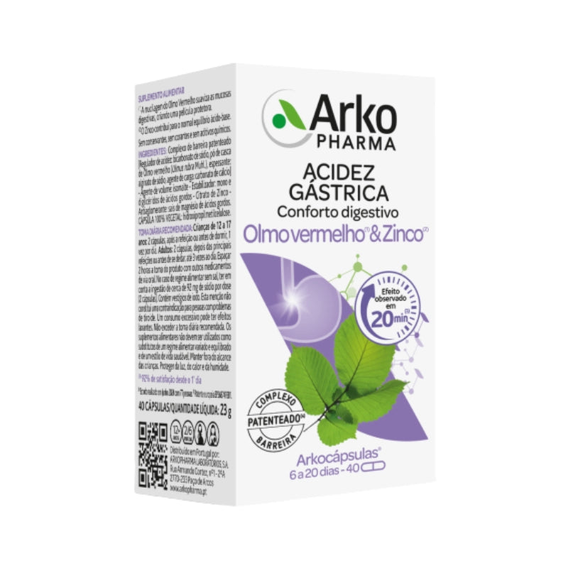 Arkocápsulas Olmo Vermelho e Zinco 40 cápsulas