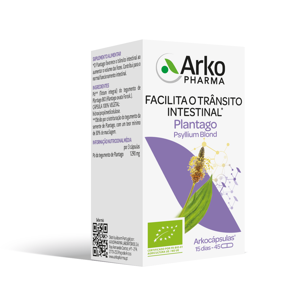 Arkocapsulas Plantago Psyllium Blond 45 Cápsulas