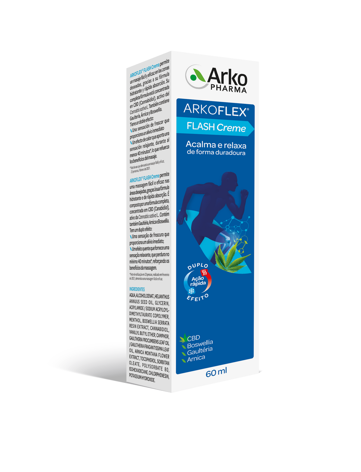 Arkoflex Flash Creme de Massagem 60ml — Dores Musculares e Osteoarticulares, Saúde