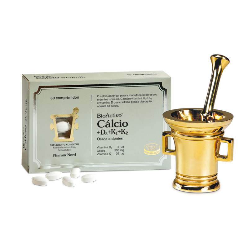 BioActivo Cálcio +D3+K1+K2 - 60 Comprimidos
