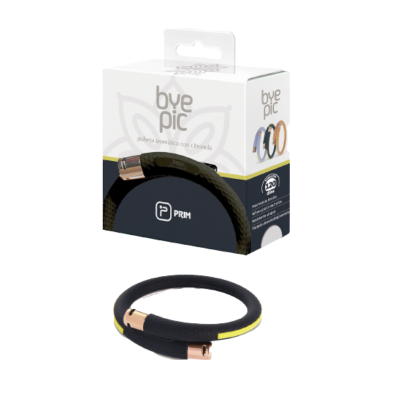 PRIM ByePic Pulseira Aromática Adulto Preto (+ 5 recargas)