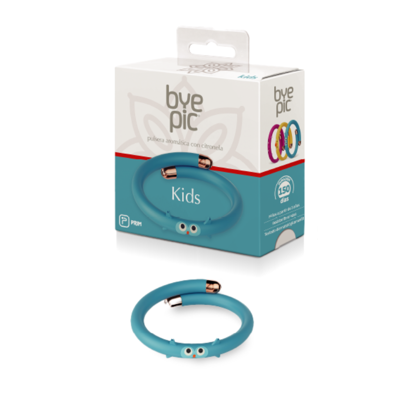 PRIM ByePic Pulseira Repelente Criança Coruja Azul +3 Anos Citronela — Picadas e Nódoas Negras, Saúde, Saúde da Pele