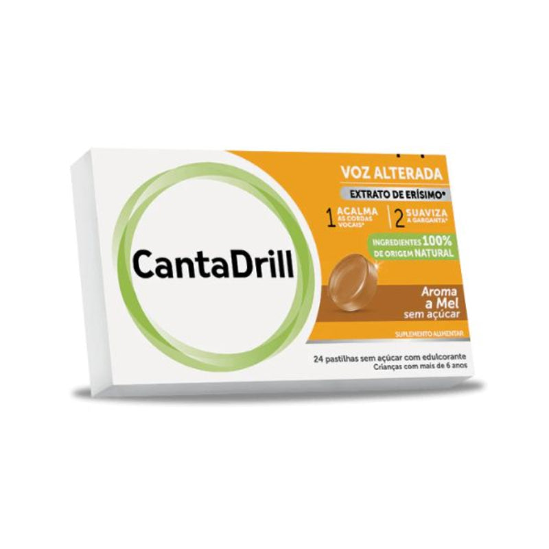 Cantadrill Pastilhas Sem Açúcar 24 unidades — Bem-estar das Vias Respiratórias, Dor de Garganta e Rouquidão, MNSRM