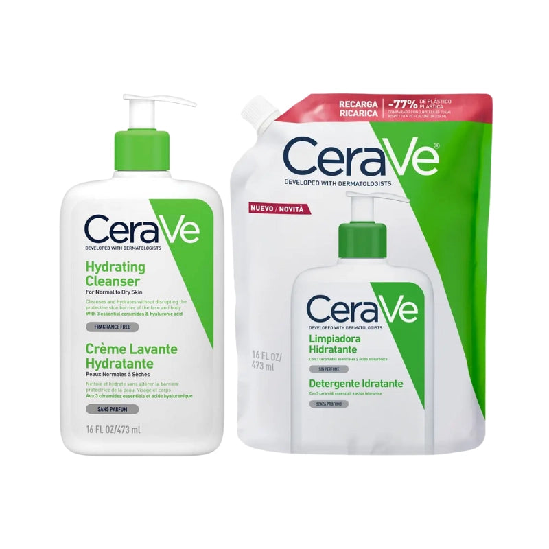 CeraVe Creme de Limpeza Hidratante 473ml + Recarga 473ml
