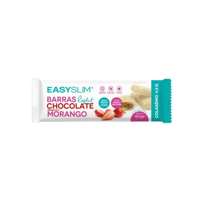 Easyslim Barras Chocolate Branco e Morango 44g x1