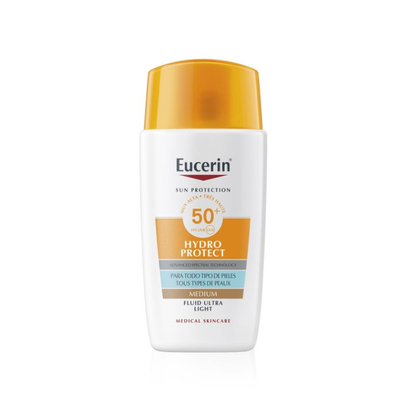 Eucerin Sun Hydro Protect Fluido Ultraligeiro Tom Médio FPS 50+ 50ml