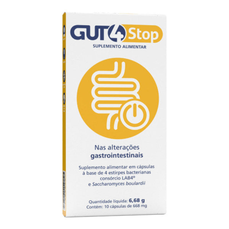 Gut4 Stop 10 Cápsulas — Flora Intestinal, Sistema Digestivo, Suplementos