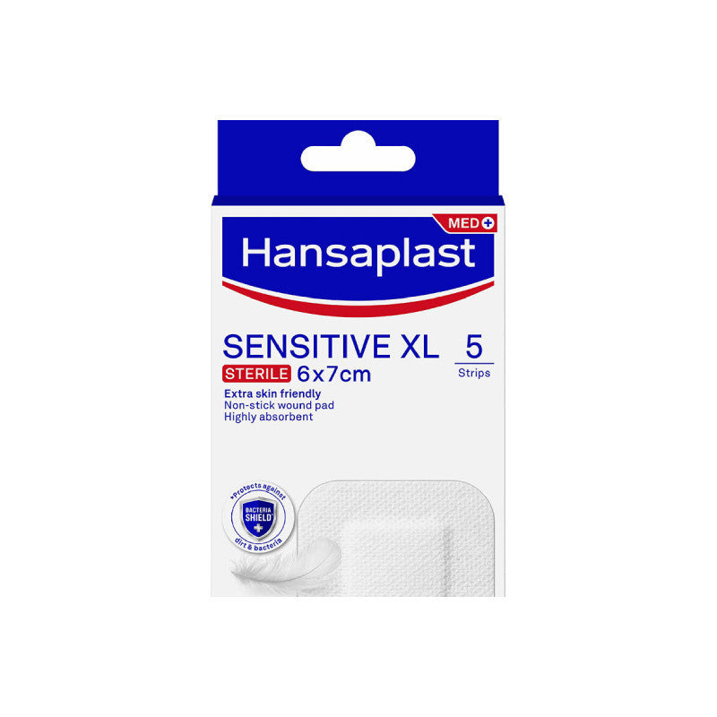Hansaplast MED Sensitive XL 6x7cm 5 Pensos