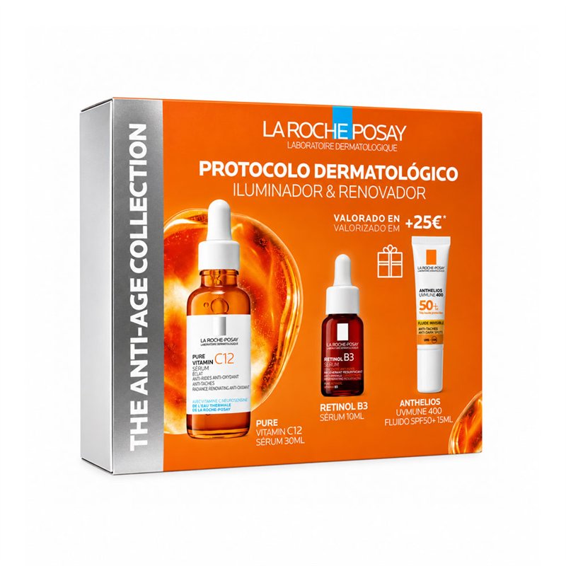 La Roche-Posay Coffret Pure Vitamin C12 30ml + Retinol B3 10ml + Anthelios 15ml