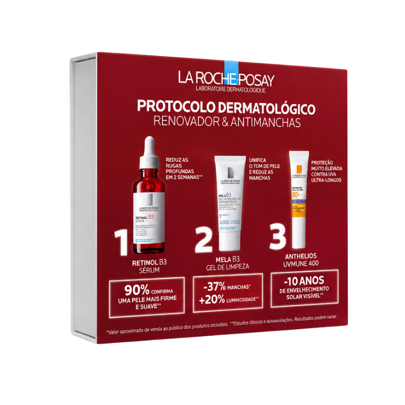 La Roche-Posay Coffret Retinol B3 Sérum 30ml + Mela B3 15ml + UVMune 400 15ml
